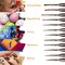 VUDECO Black Detail Paint Brush Set - 12 Piece Miniature Paint Brushes Kit - Professional Mini Fine Paint Brushes Set